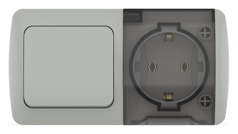 Блок с розеткой и выключателем Elbi Eleсtriс Eva 554-011500-920 