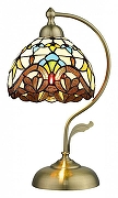 Настольная лампа Velante Tiffany 830-804-01 цвет плафона/подвески Разноцветный, цвет арматуры Бронза