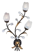 Бра MM Lampadari Flor 5930/A3 V1693 цвет плафона/подвески Белый, цвет арматуры Бронза