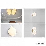 Накладной светильник iLedex Omega 6008W-18W-3000K WH-GL цвет плафона/подвески Белый, цвет арматуры Золото-6