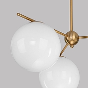 Люстра на штанге Eurosvet Marbella 60147/3 латунь цвет плафона/подвески Белый, цвет арматуры Латунь-4