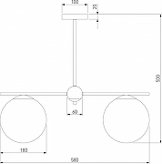 Люстра на штанге Eurosvet Marbella 60147/3 латунь цвет плафона/подвески Белый, цвет арматуры Латунь-7