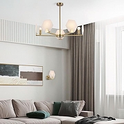 Бра Eurosvet Marble 60158/1 латунь цвет плафона/подвески Белый, цвет арматуры Латунь-1