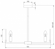 Люстра на штанге Eurosvet Marble 60158/5 латунь цвет плафона/подвески Белый, цвет арматуры Латунь-2