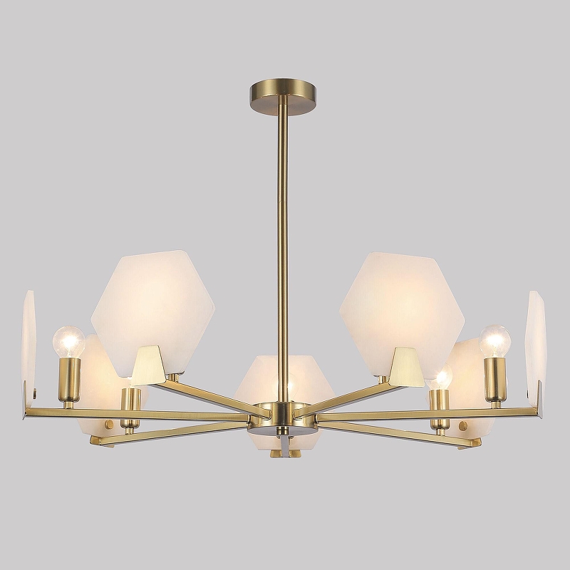 Люстра на штанге Eurosvet Marble 60158/7 латунь 