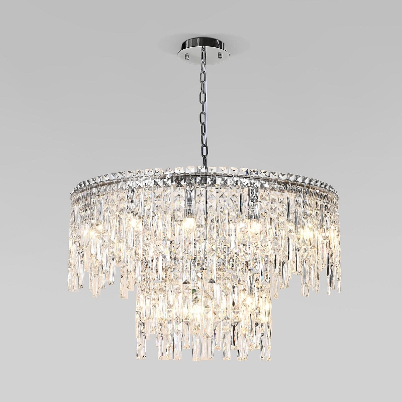 Люстра Eurosvet Blitz 60160 хром/ прозрачный хрусталь Strotskis 