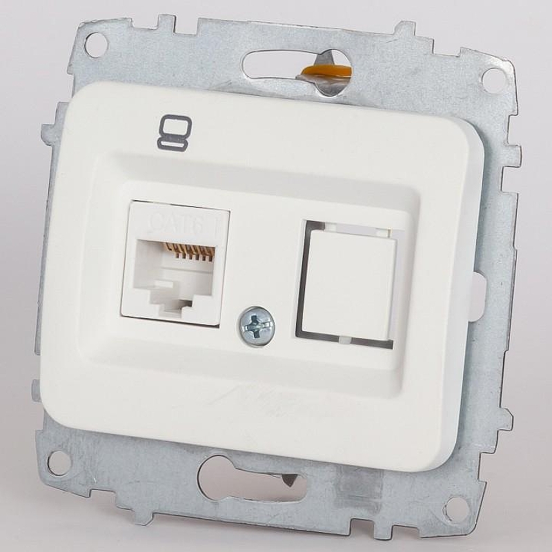 Розетка Ethernet RJ-45 без рамки Elbi Eleсtriс Jazz 607-006200-247 