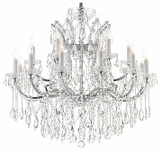 Люстра iLamp Diamond 6071-18 CR+CL цвет плафона/подвески Прозрачный, цвет арматуры Хром