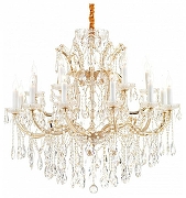 Люстра iLamp Diamond 6071-18 GD+CL цвет плафона/подвески Прозрачный, цвет арматуры Золото