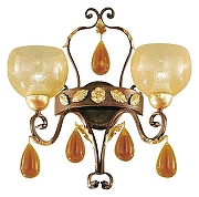 Бра MM Lampadari Ambra 6418/A2 V2166 цвет плафона/подвески Коричневый, цвет арматуры Золото, Коричневый