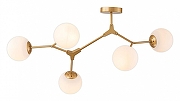 Люстра на штанге Escada Bliss 642/5PL цвет плафона/подвески Белый, цвет арматуры Золото-1