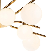 Люстра на штанге Escada Sphere 642/8P Brass цвет плафона/подвески Белый, цвет арматуры Бронза-2