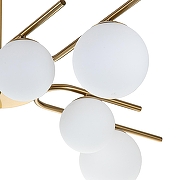 Люстра на штанге Escada Sphere 642/8P Brass цвет плафона/подвески Белый, цвет арматуры Бронза-3