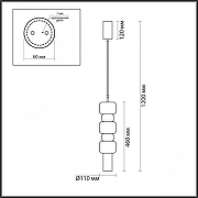 Подвесной светильник Lumion Verona 6505/1 цвет плафона/подвески Белый, Красный, Серый, цвет арматуры Хром-2