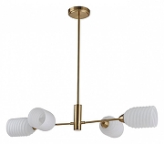 Люстра на штанге Lumion Monroe 6512/4C цвет плафона/подвески Белый, цвет арматуры Латунь