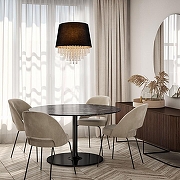 Подвесной светильник Escada Charm 652/5S Black цвет плафона/подвески Прозрачный, Черный, цвет арматуры Хром-5