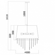 Подвесной светильник Escada Charm 652/5S Black цвет плафона/подвески Прозрачный, Черный, цвет арматуры Хром-6
