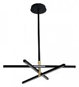 Люстра на штанге Lumion Parker 6547/56L цвет плафона/подвески Черный, цвет арматуры Золото, Черный