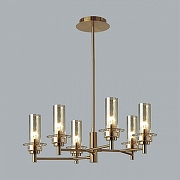 Люстра на штанге Lumion Madonna 6554/6C цвет плафона/подвески Коньячный, цвет арматуры Бронза-1