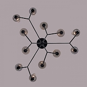 Люстра на штанге Lumion Madonna 6555/12C цвет плафона/подвески Светло-серый, цвет арматуры Черный-3