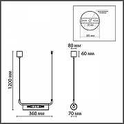 Подвесной светильник Lumion Toronto 6560/2 цвет плафона/подвески Прозрачный, цвет арматуры Золото-7