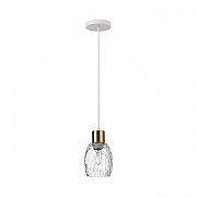 Подвесной светильник Lumion Ice 6583/1A цвет плафона/подвески Прозрачный, цвет арматуры Белый, Золото-1