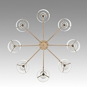 Люстра Lumion Verdi 6587/8C цвет плафона/подвески Белый, Прозрачный, цвет арматуры Золото-3