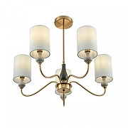 Люстра на штанге Lumion Anri 6590/5 цвет плафона/подвески Зеленый, цвет арматуры Зеленый, Латунь-2