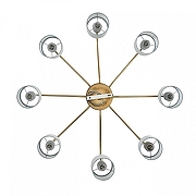 Люстра на штанге Lumion Anri 6590/8 цвет плафона/подвески Зеленый, цвет арматуры Зеленый, Латунь-3