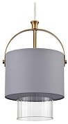 Подвесной светильник Lumion Jane 6592/1 цвет плафона/подвески Прозрачный, Серый, цвет арматуры Латунь