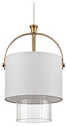 Подвесной светильник Lumion Jane 6593/1 цвет плафона/подвески Белый, Прозрачный, цвет арматуры Латунь