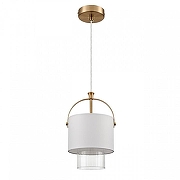 Подвесной светильник Lumion Jane 6593/1 цвет плафона/подвески Белый, Прозрачный, цвет арматуры Латунь-1