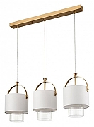 Подвесной светильник Lumion Jane 6593/3A цвет плафона/подвески Белый, Прозрачный, цвет арматуры Латунь