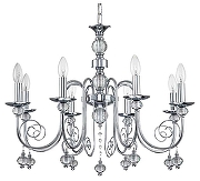 Подвесной светильник Escada Shine 678/8PL Chrome цвет хром