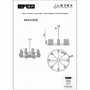 Люстра на штанге iLamp Evolution 6806-8 QGD цвет плафона/подвески Прозрачный, цвет арматуры Золото-1