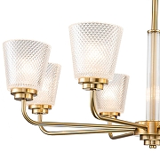 Люстра на штанге Escada Noble 685/8PL цвет плафона/подвески Прозрачный, цвет арматуры Медь-2