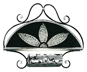 Бра MM Lampadari Matteo 6864/A1 01 V2468 цвет плафона/подвески Серебро, цвет арматуры Черный