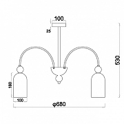 Люстра на штанге Escada Ode 686/5PL Chrome цвет хром-5