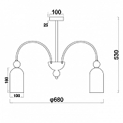 Люстра на штанге Escada Ode 686/5PL Copper цвет медь-5