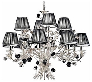 Люстра MM Lampadari Paris 6906/8+4 11_V2544 цвет плафона/подвески Серебро, Черный, цвет арматуры Хром