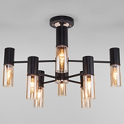 Люстра на штанге Eurosvet Tesoro 70125/8 черный цвет золото, черный