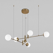 Люстра Eurosvet Planet 70146/6 латунь цвет плафона/подвески Белый, цвет арматуры Латунь-1