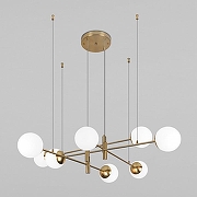 Люстра Eurosvet Planet 70146/8 латунь цвет плафона/подвески Белый, цвет арматуры Латунь-1