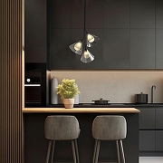 Люстра Eurosvet En1gma 70161/3 черный цвет плафона/подвески Черный, цвет арматуры Черный-5