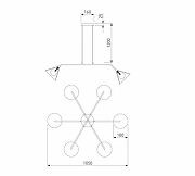Люстра Eurosvet En1gma 70161/6 черный цвет плафона/подвески Черный, цвет арматуры Черный-6