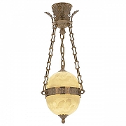 Подвесной светильник Bohemia Ivele Crystal 7100 71000P/20 GW Angel Y8 цвет плафона/подвески Желтый, цвет арматуры Бронза