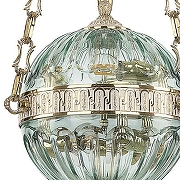 Подвесной светильник Bohemia Ivele Crystal 7100 71000P/25 GW Birusa/M-1H цвет плафона/подвески Бирюзовый, цвет арматуры Бронза-2