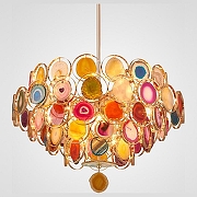 Люстра на штанге Imperiumloft Agate AGATE01 цвет плафона/подвески Красный, Синий, Зеленый, цвет арматуры Золото