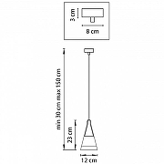 Подвесной светильник Lightstar Cone 757017 цвет плафона/подвески Белый, Прозрачный, Черный, цвет арматуры Черный-3