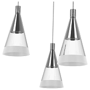 Подвесной светильник Lightstar Cone 757069 цвет плафона/подвески Белый, Прозрачный, Хром, цвет арматуры Хром-3